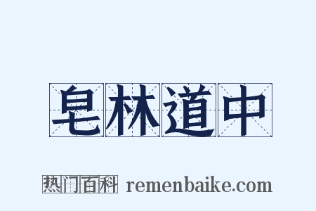 皂林道中是什么意思的图片